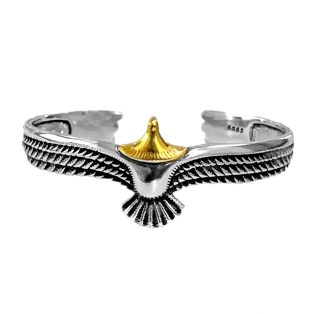 Viking Eagle Raven Cuff Bangle